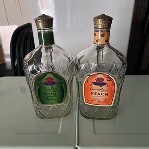 2 Empty Crown 1.75L bottles
